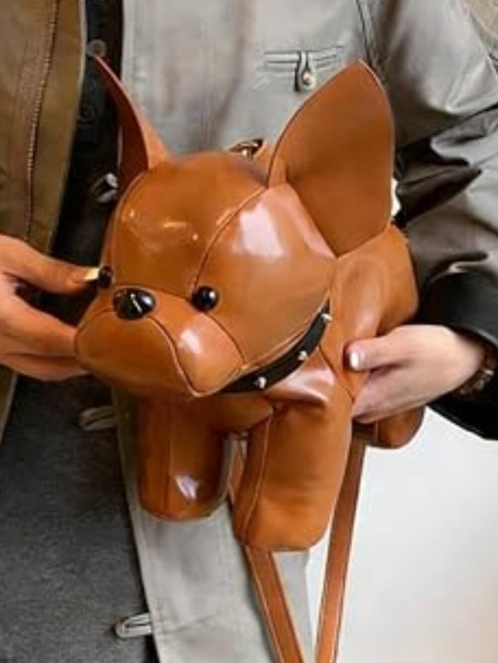 TAN DOGGIE BAG